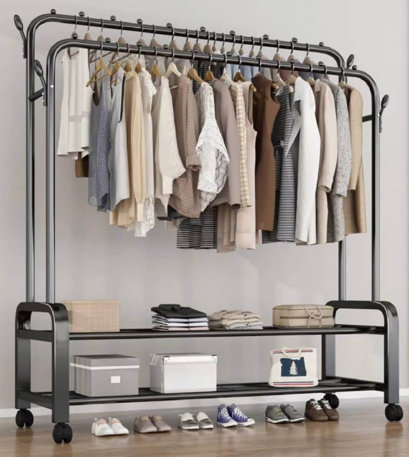 Heavy duty 2 to step cloth and bag hanger with tyre (48kg)