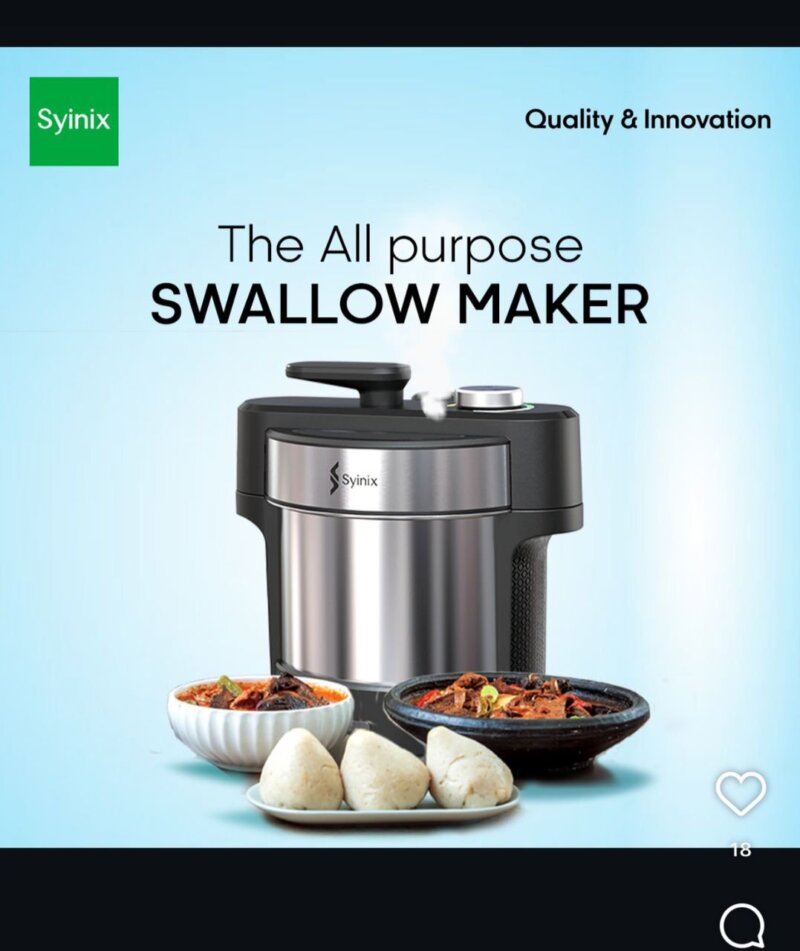 Syinix cook and pound automatic swallow maker